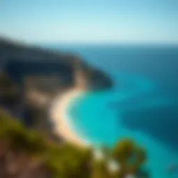 Aerial view of Mallorca's coastline showcasing its turquoise waters and sandy beaches