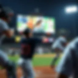 Live MLB game showcasing players in action