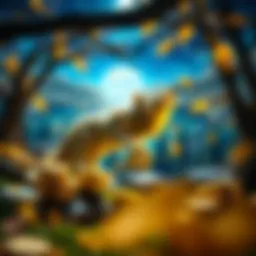 The captivating background of Wolf Gold showcasing its immersive nature.