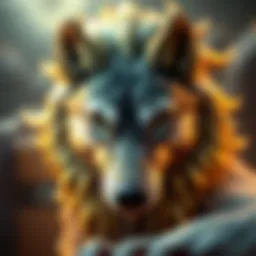Detailed view of Wolf Gold Slot graphics